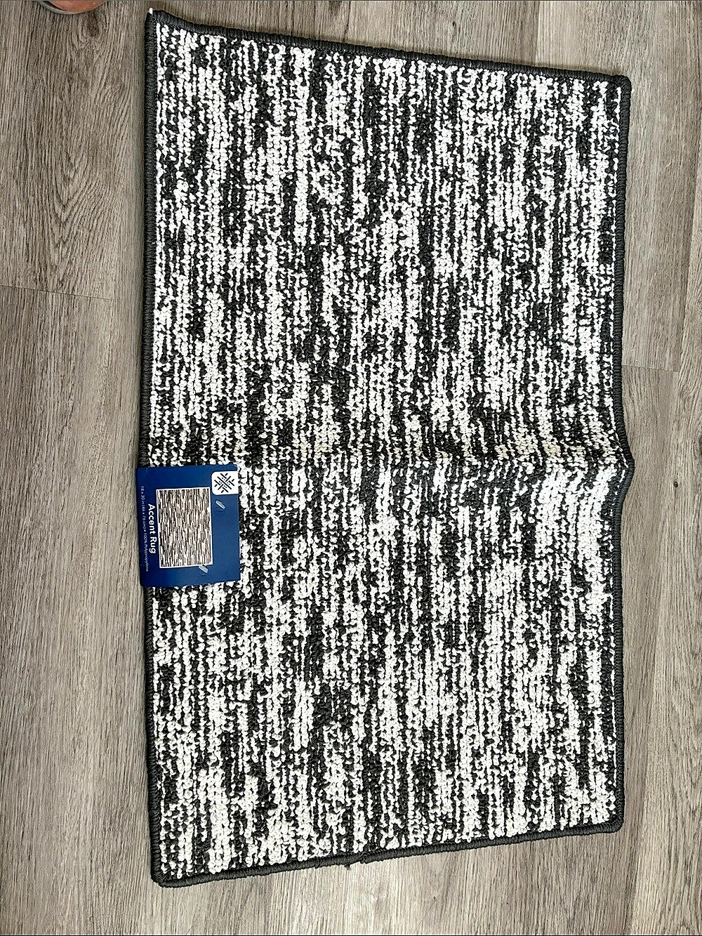 Black & White Abstract Bath Mat NWT